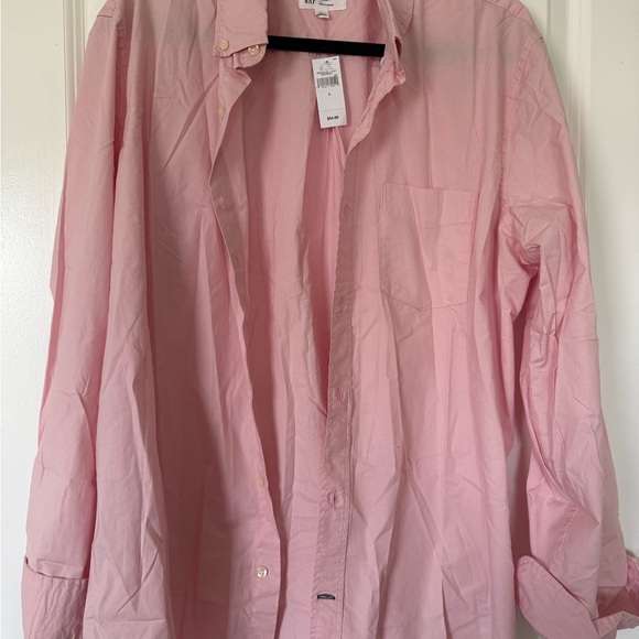 GAP Other - NWT GAP Stretch Poplin Men’s Pink Shirt in Standard Fit